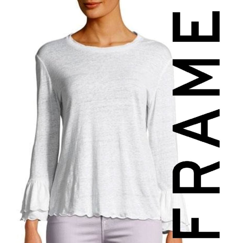 Frame 100% Linen Blouse Top